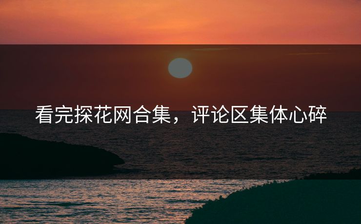 看完探花网合集，评论区集体心碎