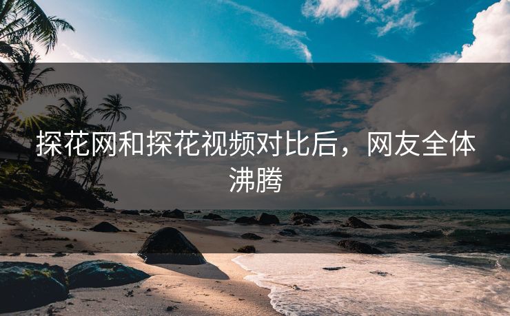 探花网和探花视频对比后，网友全体沸腾