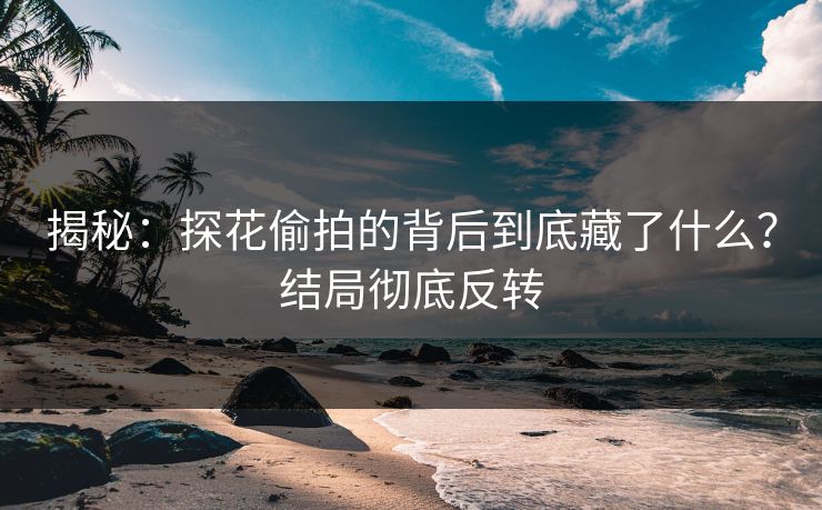 揭秘：探花偷拍的背后到底藏了什么？结局彻底反转