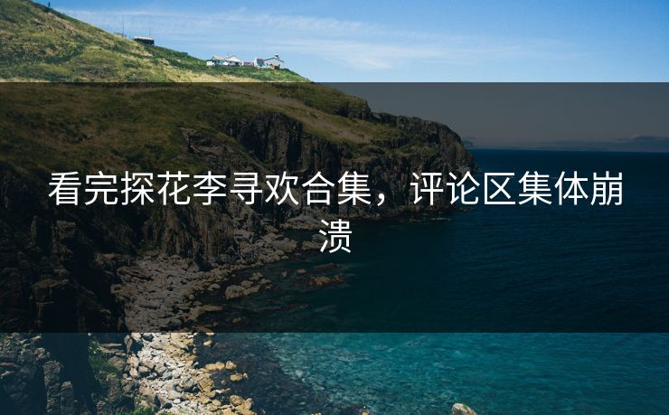 看完探花李寻欢合集，评论区集体崩溃