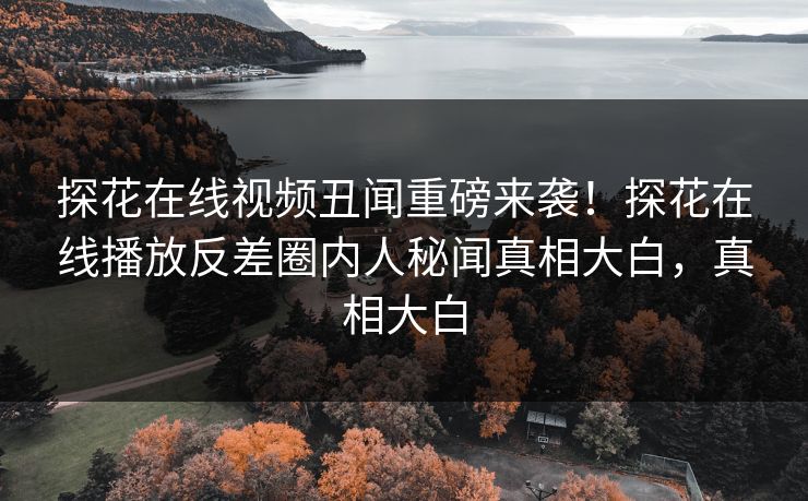 探花在线视频丑闻重磅来袭！探花在线播放反差圈内人秘闻真相大白，真相大白